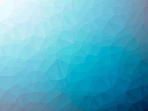Blue white gradient polygon shaped background