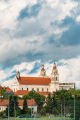 Vilnius Lithuania. Side View Of Ancient Church Of St Philip, St 