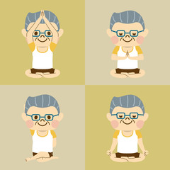 ヨガをする男性