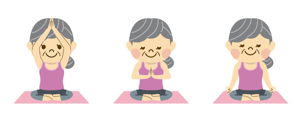 ヨガをする女性