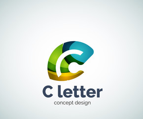 Vector C letter concept logo template