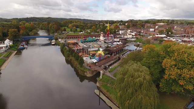 Aerial view of Stourport, UK.