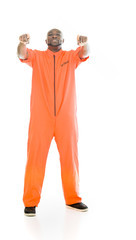 Model in studio isolated on white background full length