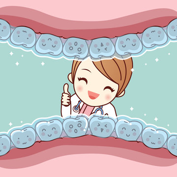 cute cartoon tooth invisible braces
