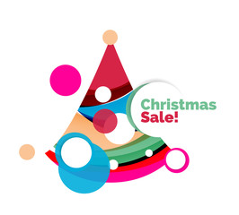Abstract Christmas sale banner design with blank space