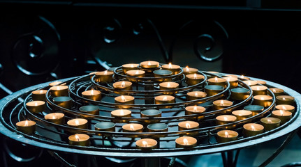 Candles in church