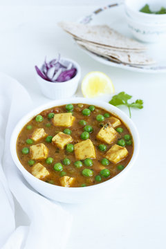 Paneer Mutter , Indian Food , India Cottage cheese and Peas imme