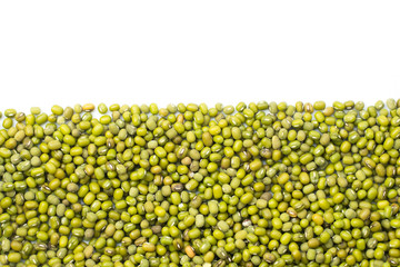 Mung beans isolated on white background..