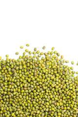 Mung beans isolated on white background..