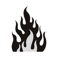 fire flame burning icon silhouette. vector illustration