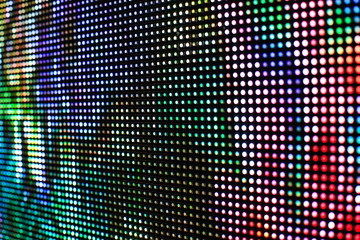 Abstract blurred bulb LED screen.