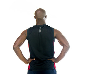 Model in studio isolated on white background medium shot