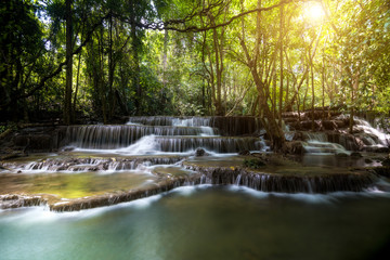 Huay Mae Khamin 4th waterfall in Kanchanaburi, Thailand