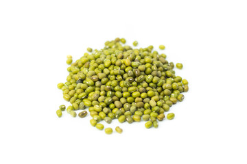 Mung beans isolated on white background