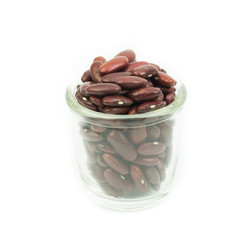 red beans in .glass isolated on white background