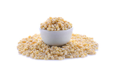 Fototapeta na wymiar pearls barley grain seed on background