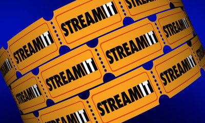 Stream It Download Content Movie Tickets Digital Film 3d Illustr