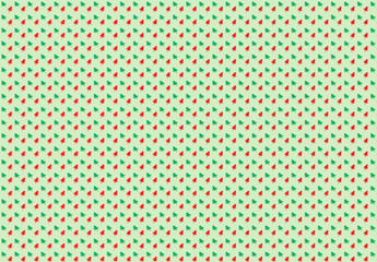 Green and red Christmas tree pattern