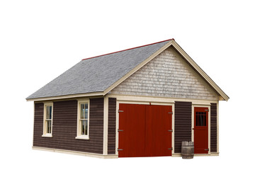 Obraz premium Freestanding garage / shed isolated on white