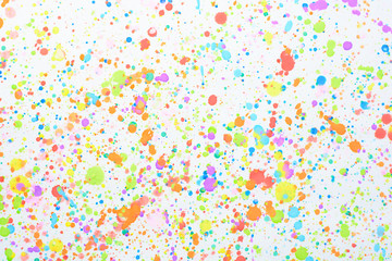 colorful splashes on a white background