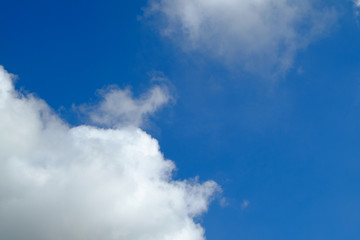 blue sky with white cloud day time for backdrop background use