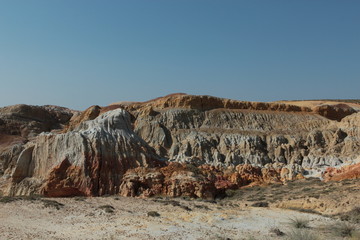 Природа, пейзаж, ландшафты, глина, цветная глина, цветная, глиняные горы, загадочное, дикое