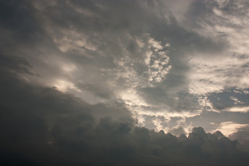 The Bright Sky over the Black Thunder Clouds.