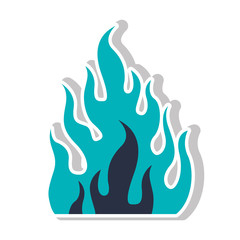 fire flame burning icon silhouette. vector illustration