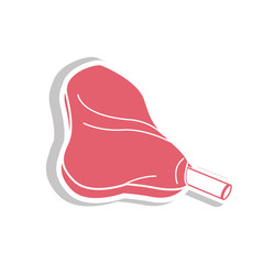 meat bbq and grill menu icon. Steak house food and restaurant theme. Isolated design. Vector illustration