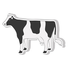 Cow icon. Animal farm and nature theme. Isolated design. Vector illustration
