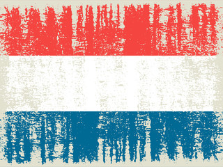 Grunge flag with grunge texture.