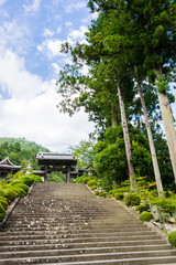 Kuonji Kanro-mon gate and stone stairs step