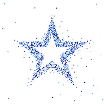Vector illustration of blue star

