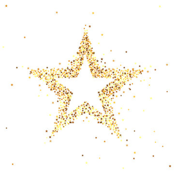 Vector illustration of gold star