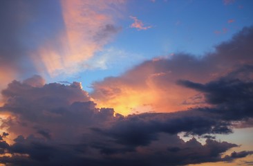 Sunrise. Colorful Sky and Cloud, Beautiful nature sky soft cloud