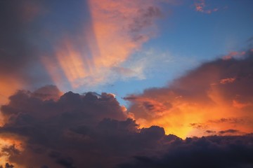 Sunrise. Colorful Sky and Cloud, Beautiful nature sky soft cloud
