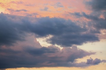 Sunrise Colorful Sky and Cloud, Beautiful nature sky soft cloud