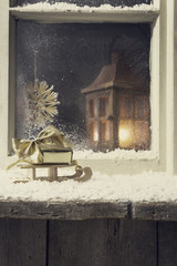 christmas decoration on a window 11