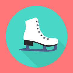 Ice skate flat icon