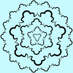 Framework for design in vintage style. Set of round frames for greeting cards.
