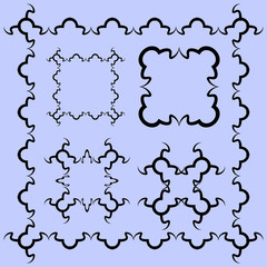 Square frame in vintage style. A set of frameworks for design.
