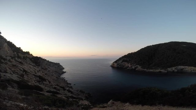 Cala Llonga bay from the hills, Ibiza.