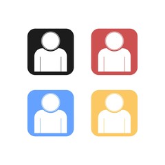Colorful Set of Rounded Square Avatar or Profile Icons
