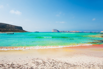 Fototapeta na wymiar Beautiful beach lagoon, Crete, Greece