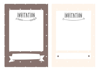 cute polkadot invitation cards