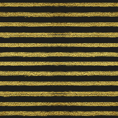 Seamless pattern with gold stripes