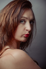Fototapeta premium A brunet sexy girl