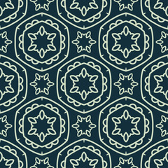 Seamless vector pattern design made in old vintage style