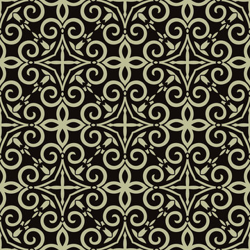 Seamless vector pattern design made in old vintage style
