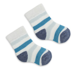 striped baby socks isolated on white